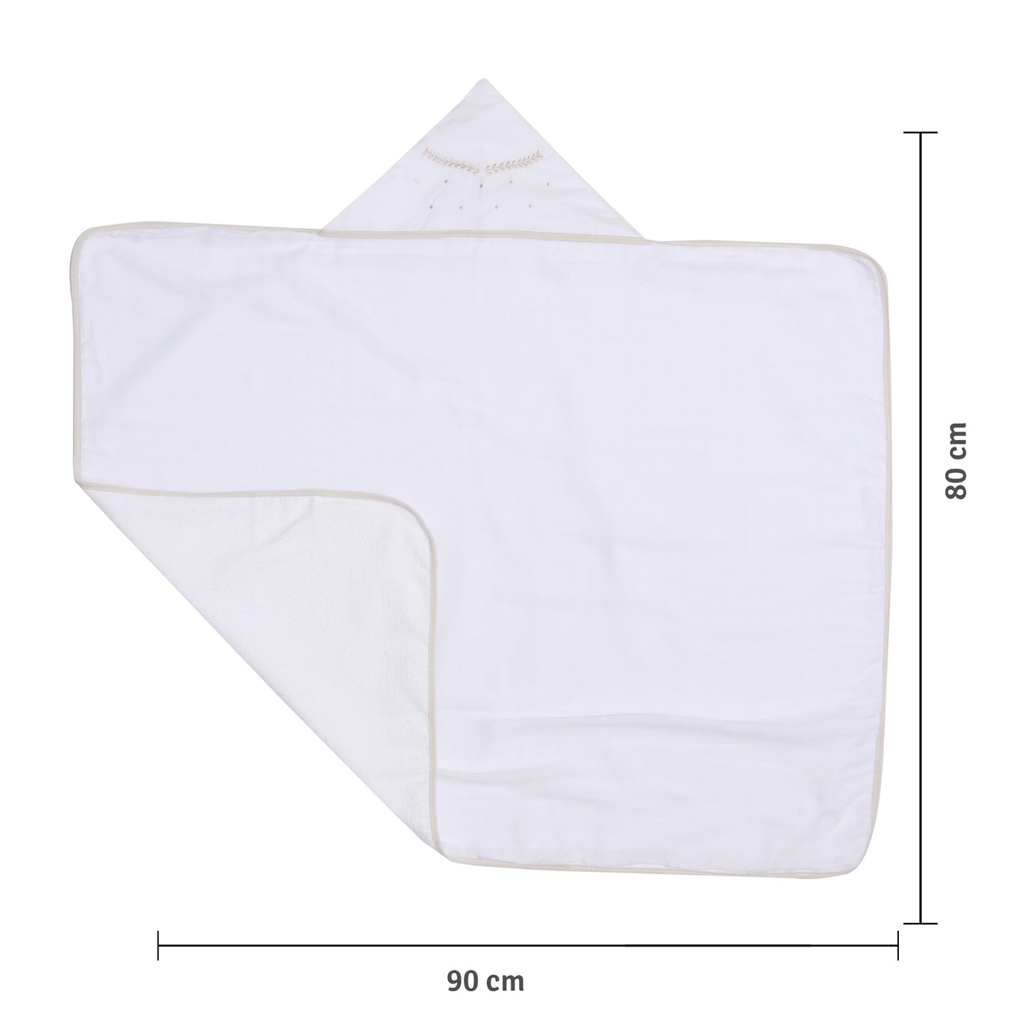 Toalha de Banho Felpuda Mami Clássicos – 1 Unidade 90x80cm Capuz Bordado Neutra