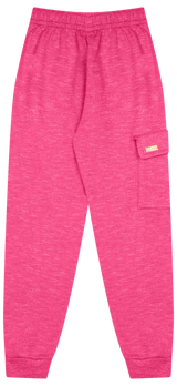 Calça de Moletom Mouliné com Bolso e Plaquinha para Conforto e Estilo