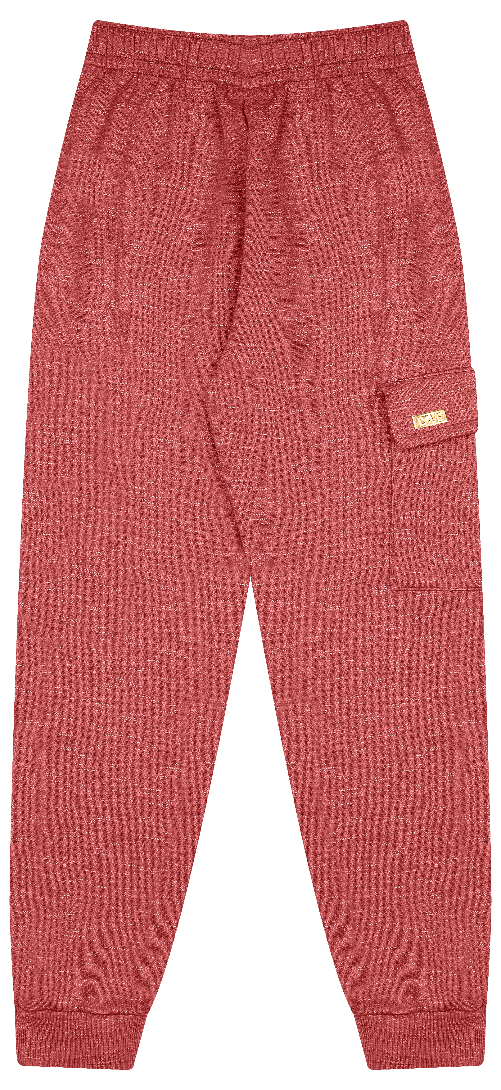 Calça de Moletom Mouliné com Bolso e Plaquinha para Conforto e Estilo