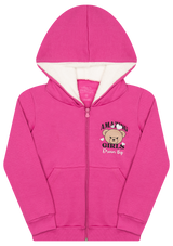 Conjunto de Moletom e Pelo Fleece com Zíper e Capuz para Conforto e Estilo