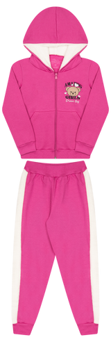 Conjunto de Moletom e Pelo Fleece com Zíper e Capuz para Conforto e Estilo