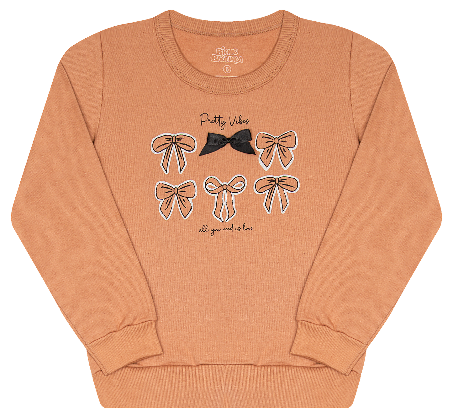 Conjunto de Moletom e Molecotton com Laço Aplicado para Conforto e Estilo
