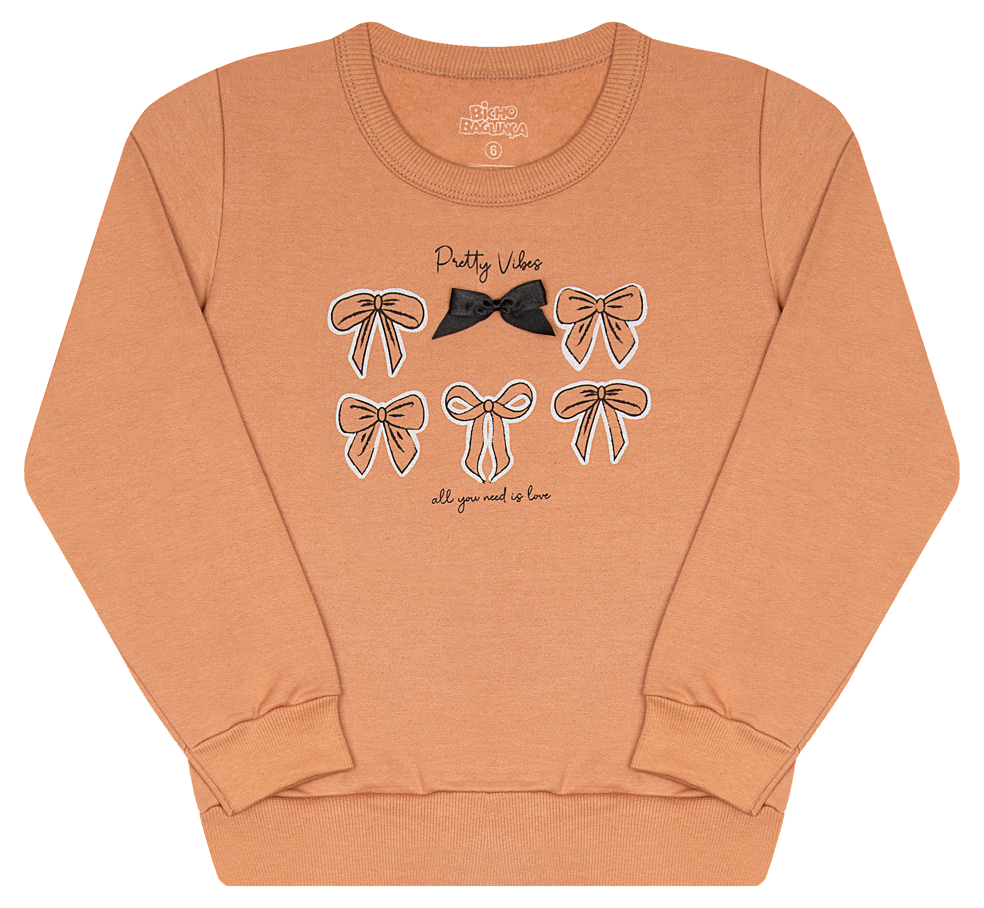 Conjunto de Moletom e Molecotton com Laço Aplicado para Conforto e Estilo