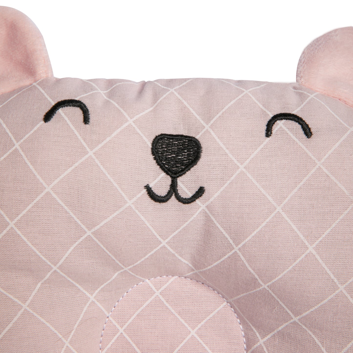 Travesseiro Anatômico Papi Friends Losango Rosa - Conforto Exclusivo para o Seu Bebê
