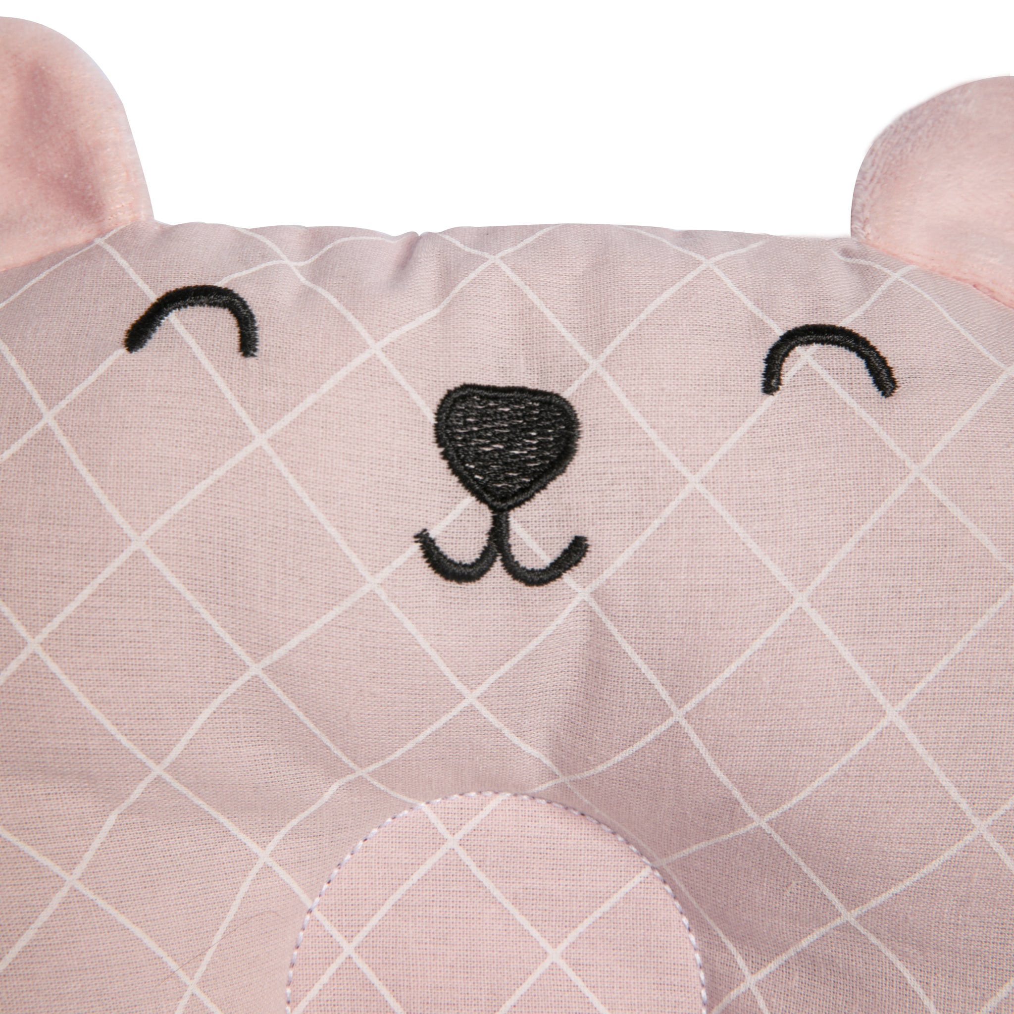 Travesseiro Anatômico Papi Friends Losango Rosa - Conforto Exclusivo para o Seu Bebê