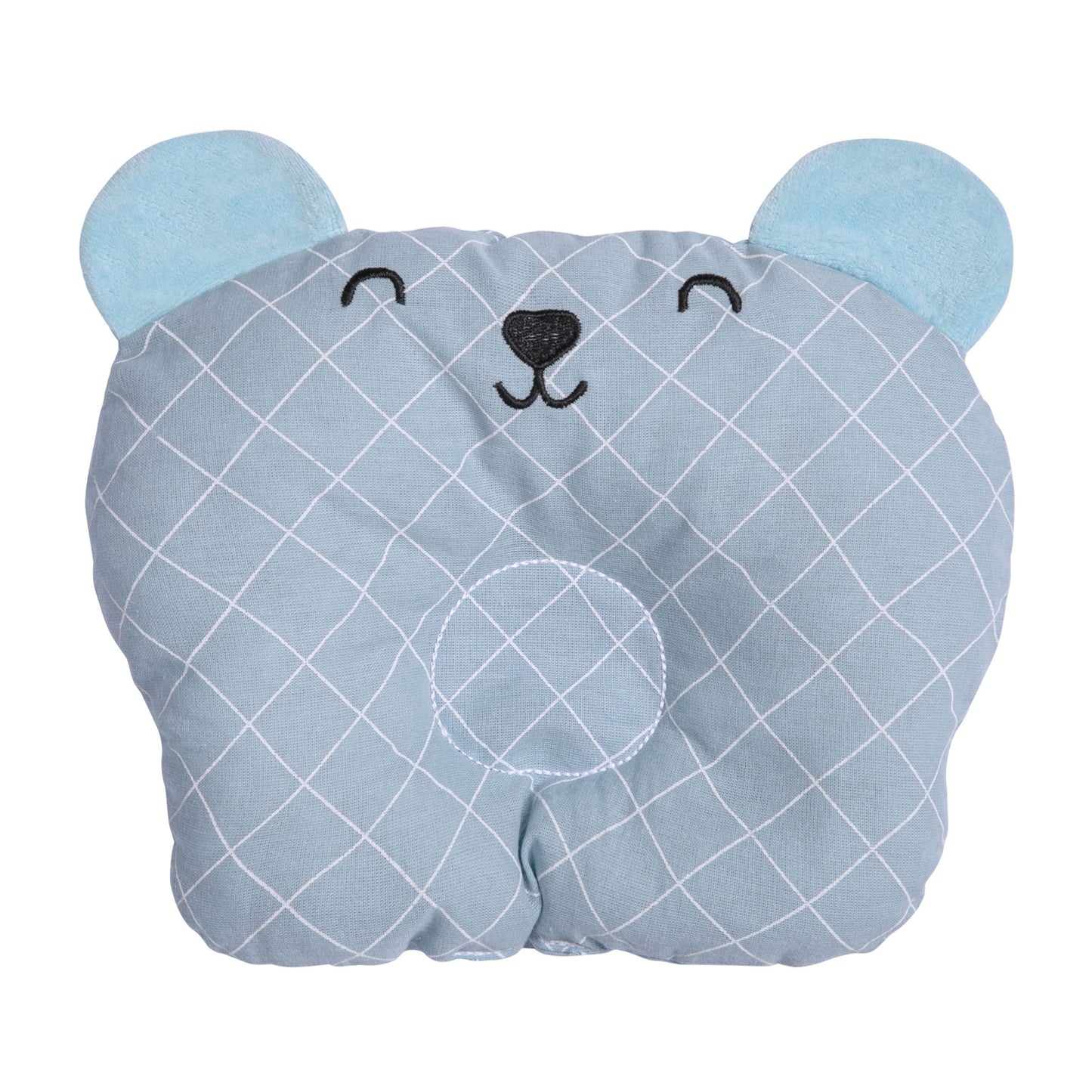 Travesseiro Anatômico Papi Friends Losango Azul - Conforto Exclusivo para o Seu Bebê