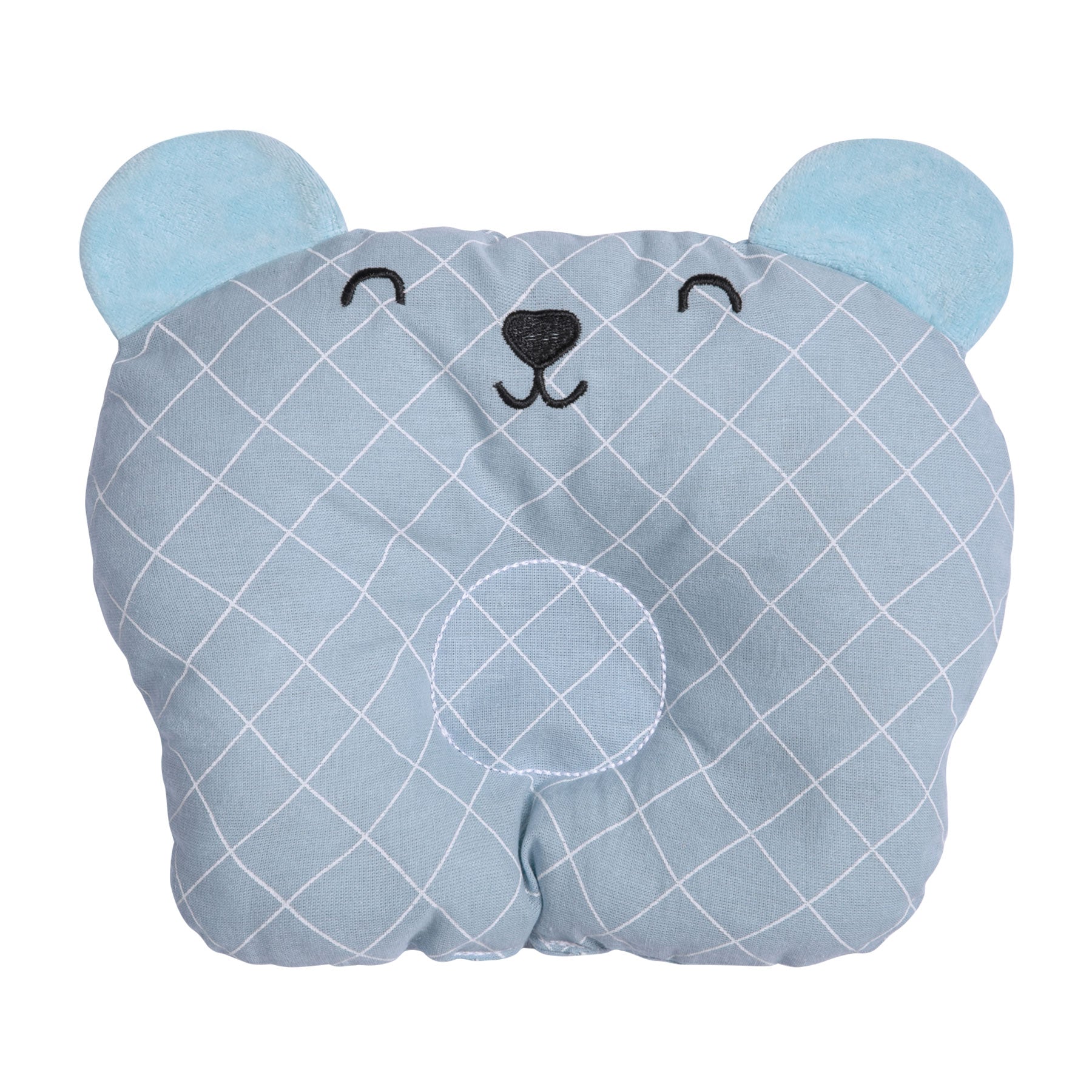 Travesseiro Anatômico Papi Friends Losango Azul - Conforto Exclusivo para o Seu Bebê