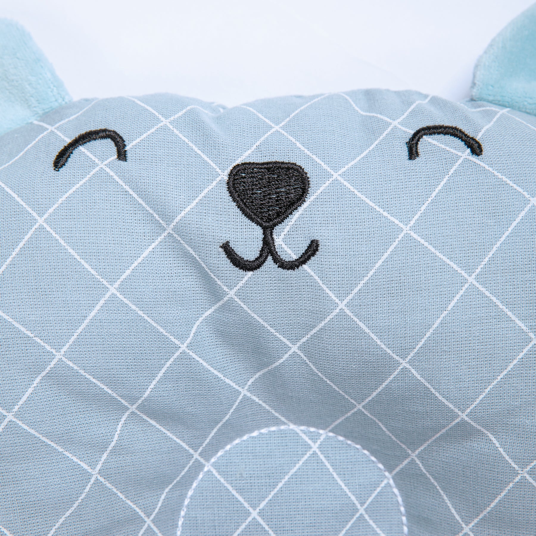 Travesseiro Anatômico Papi Friends Losango Azul - Conforto Exclusivo para o Seu Bebê