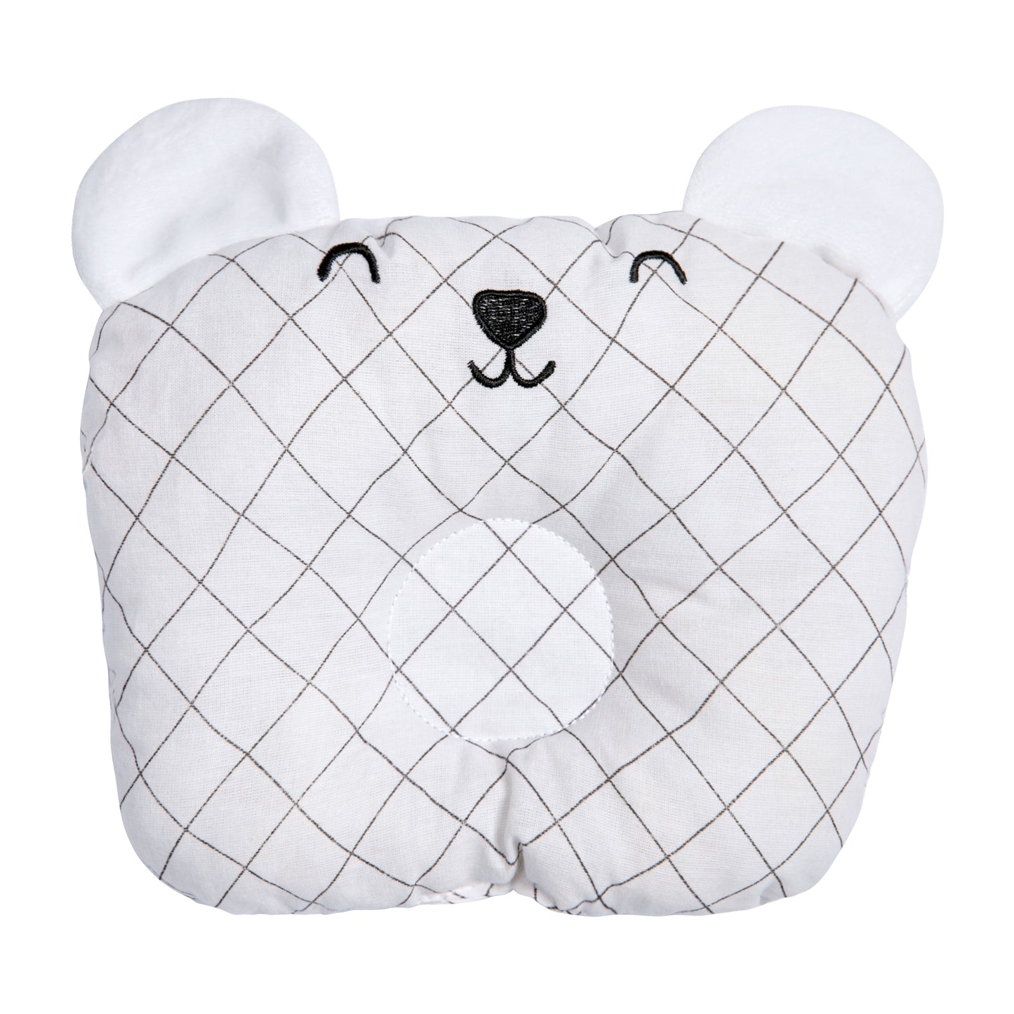 Travesseiro Anatômico Papi Friends Losango Branco - Conforto Exclusivo para o Seu Bebê
