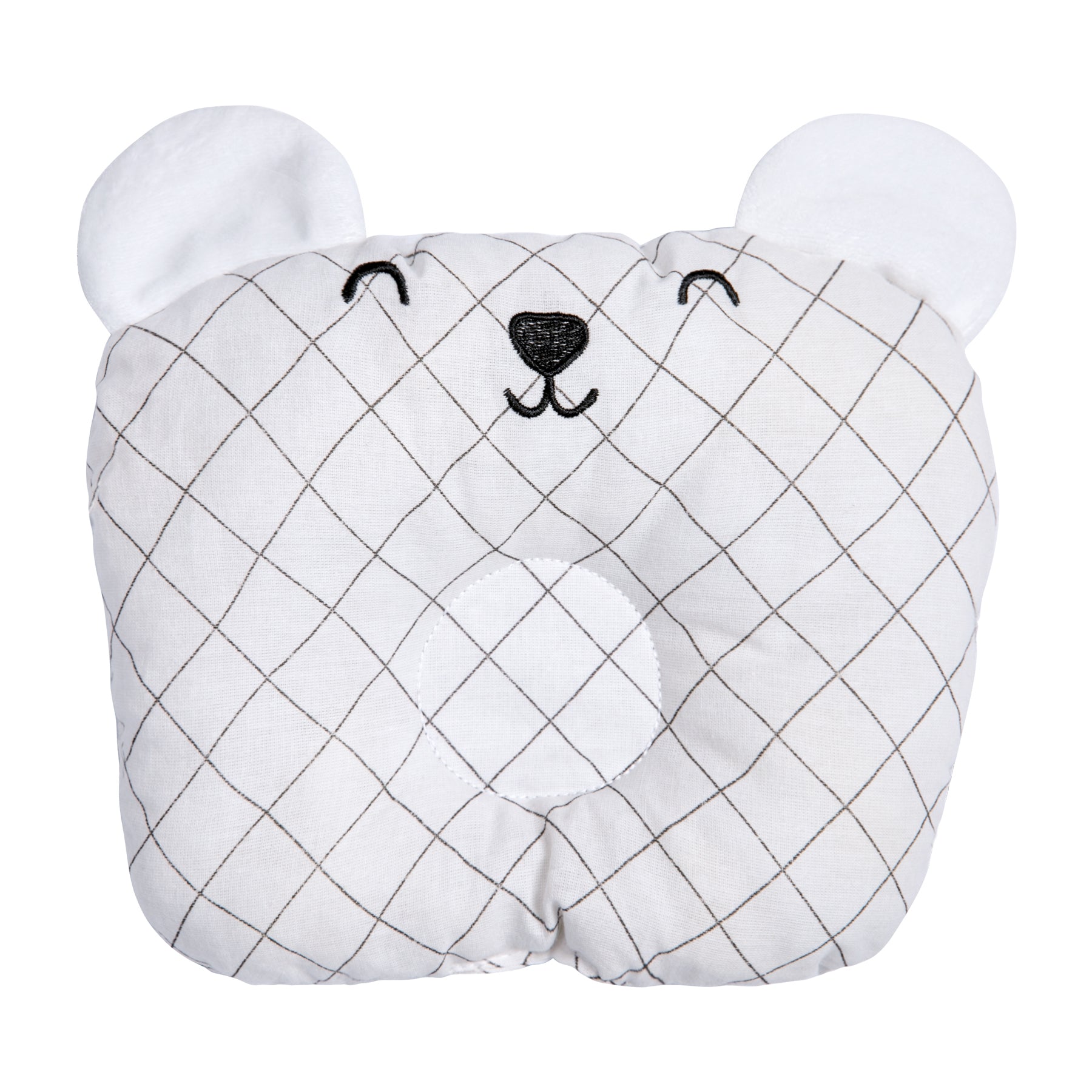 Travesseiro Anatômico Papi Friends Losango Branco - Conforto Exclusivo para o Seu Bebê