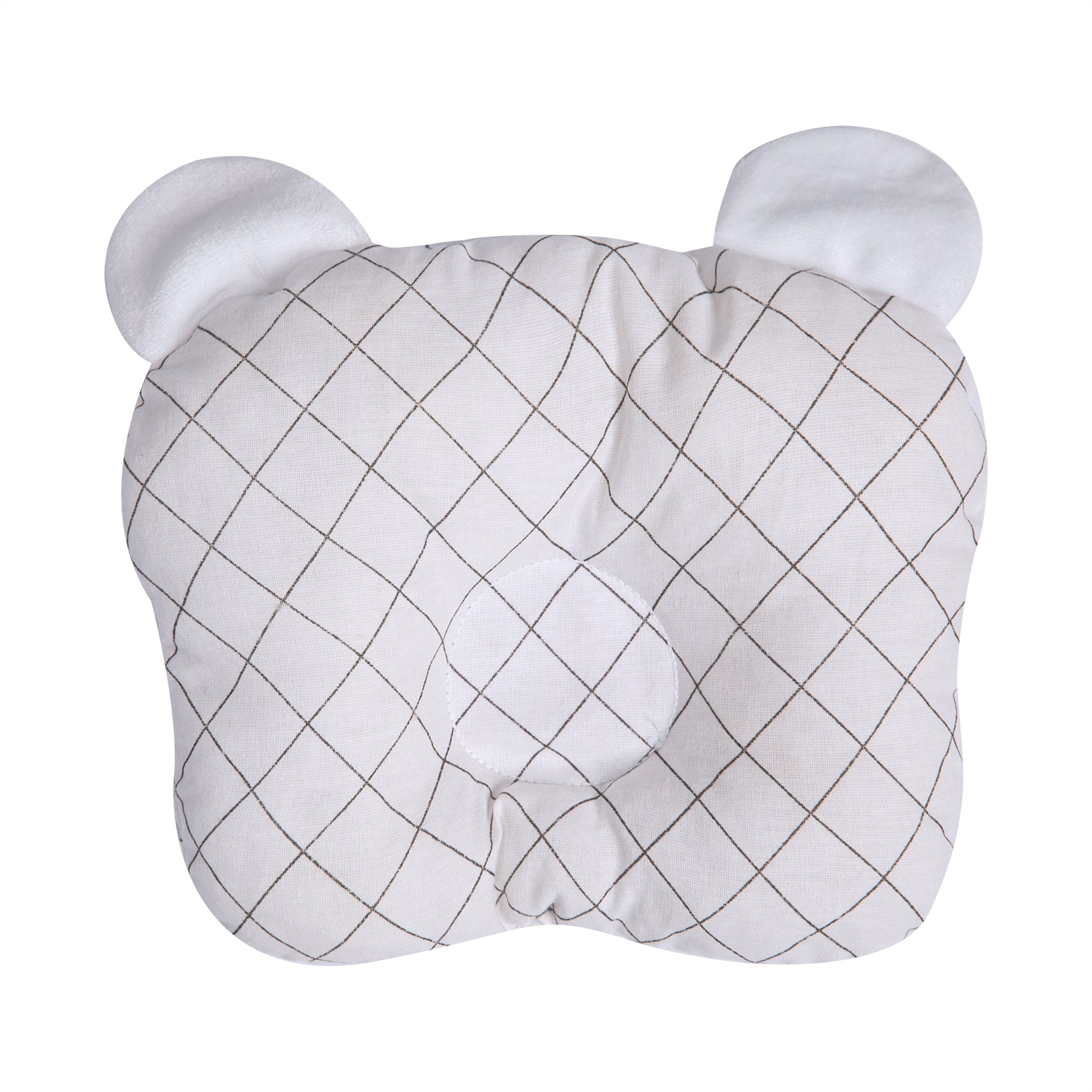 Travesseiro Anatômico Papi Friends Losango Branco - Conforto Exclusivo para o Seu Bebê