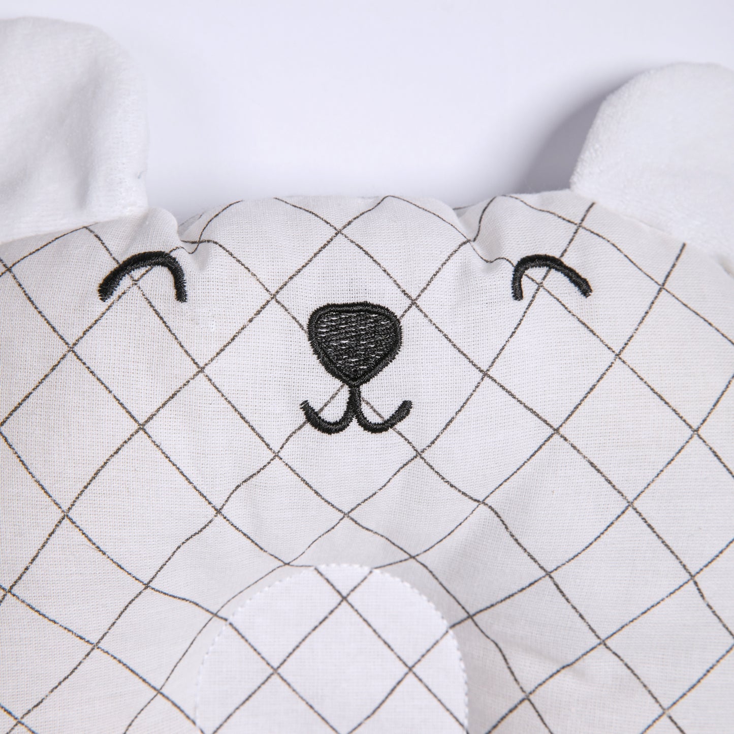 Travesseiro Anatômico Papi Friends Losango Branco - Conforto Exclusivo para o Seu Bebê