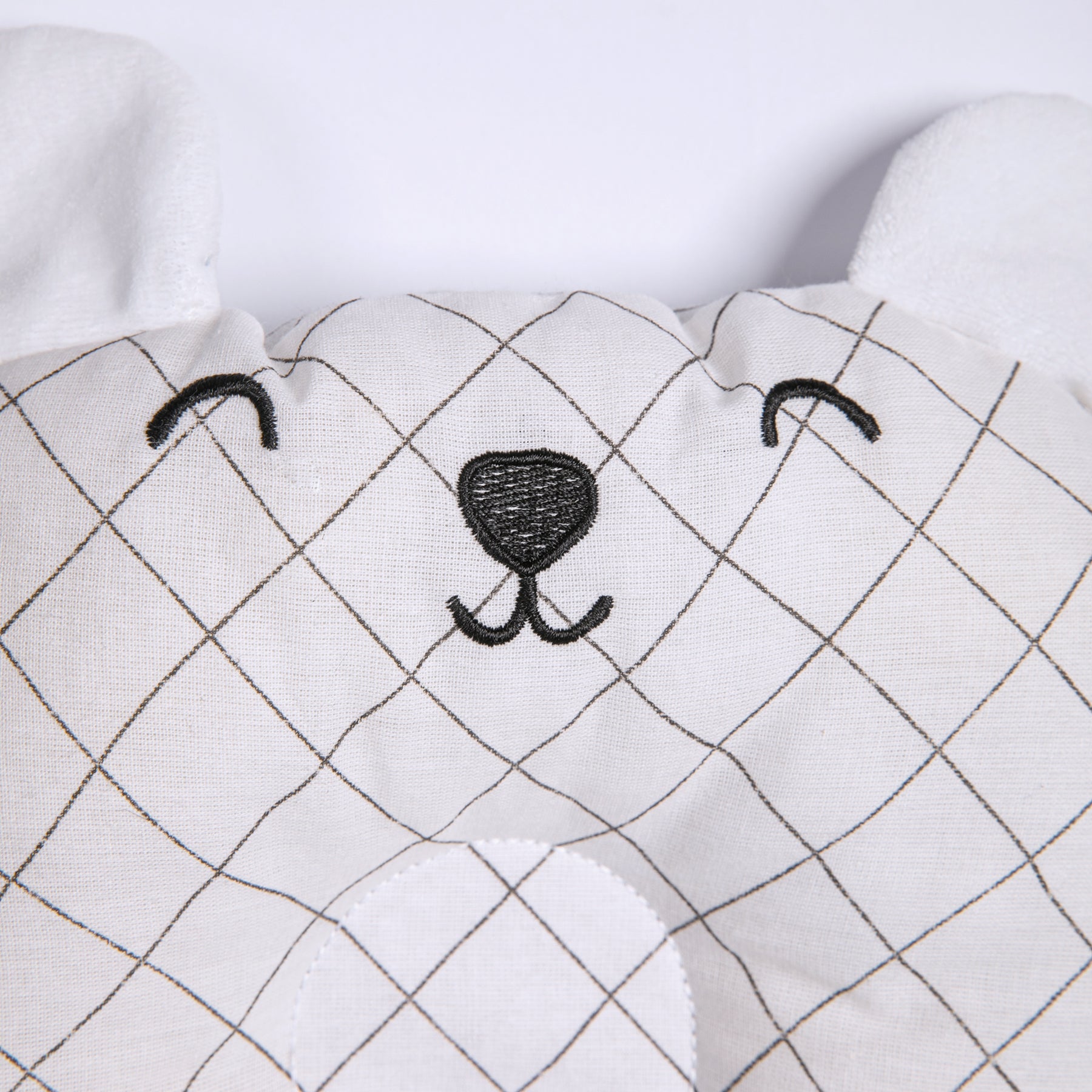 Travesseiro Anatômico Papi Friends Losango Branco - Conforto Exclusivo para o Seu Bebê