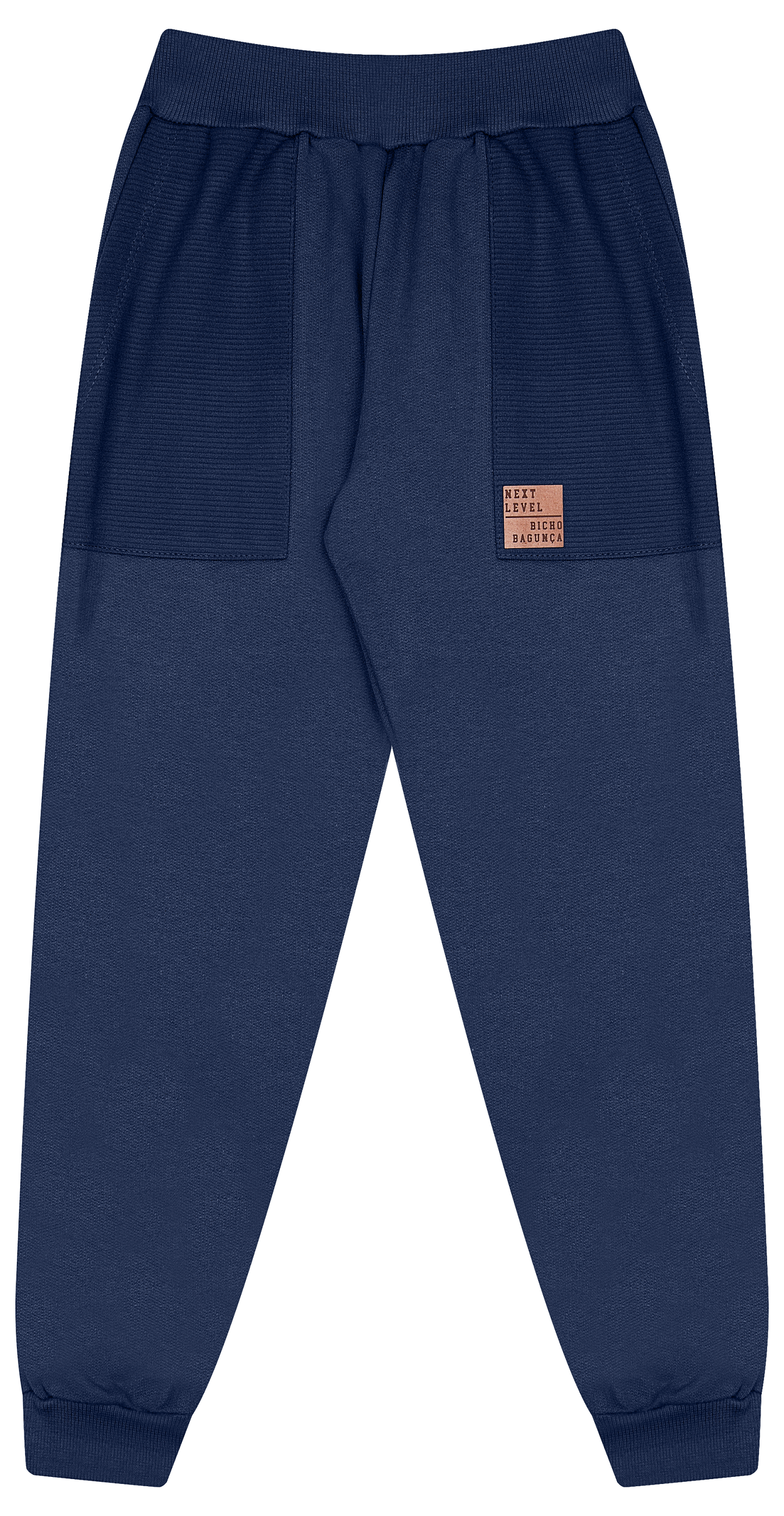 Calça de Moletom com Gorgurão, Bolso e Plaquinha para Conforto e Estilo