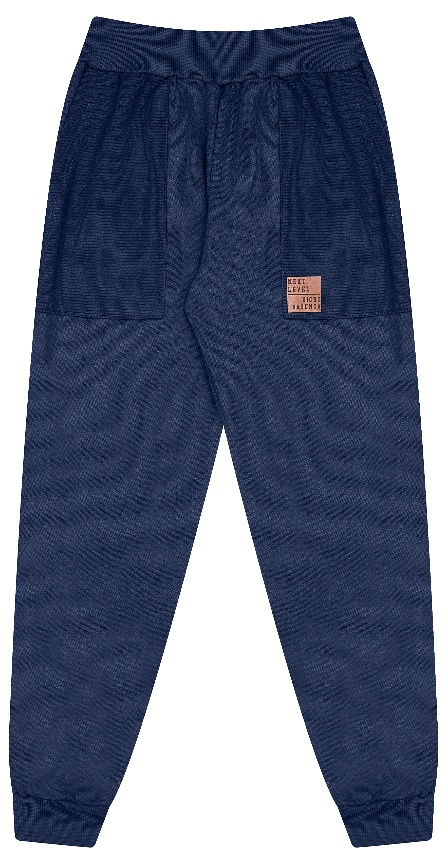 Calça de Moletom com Gorgurão, Bolso e Plaquinha para Conforto e Estilo