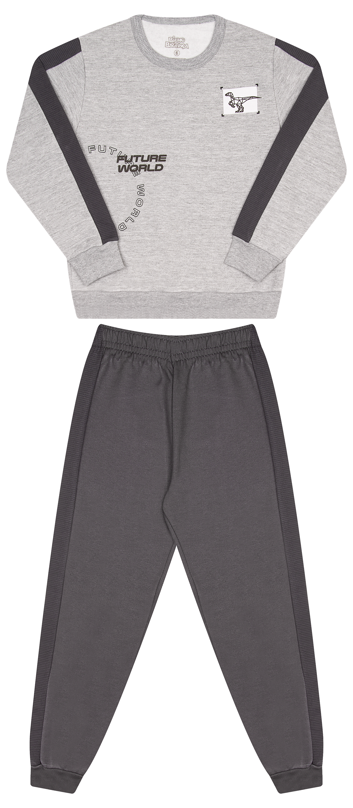 Conjunto de Moletom com Recortes em Gorgurão e Puff – Estilo Exclusivo e Conforto Urbano