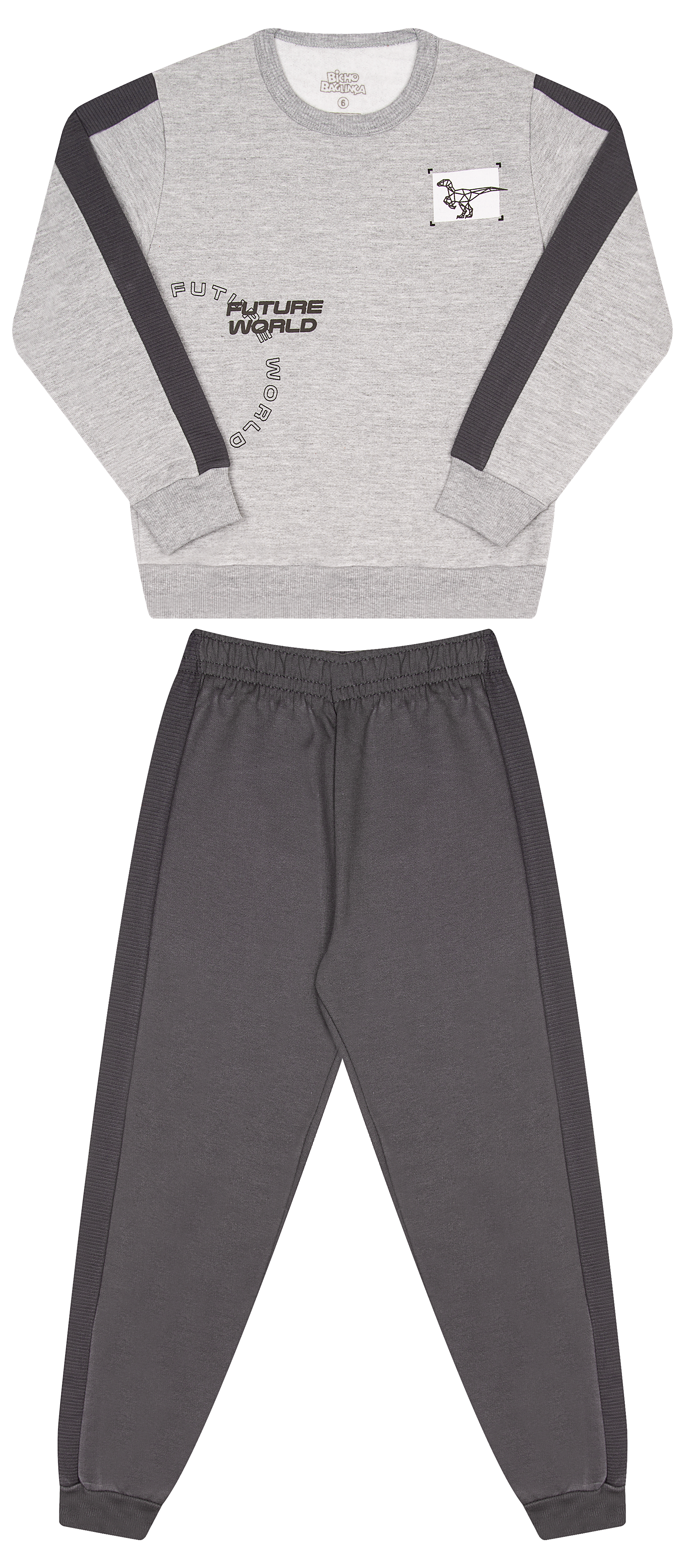 Conjunto de Moletom com Recortes em Gorgurão e Puff – Estilo Exclusivo e Conforto Urbano