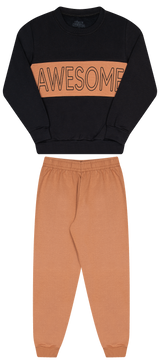 Conjunto de Moletom com Gorgurão, Capuz e Zipper – Conforto e Estilo Urbano