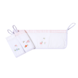 Kit Paninho de Boca Bordados Papi com Prendedor de Chupeta – 3 Unidades 40x40cm Floralzinho