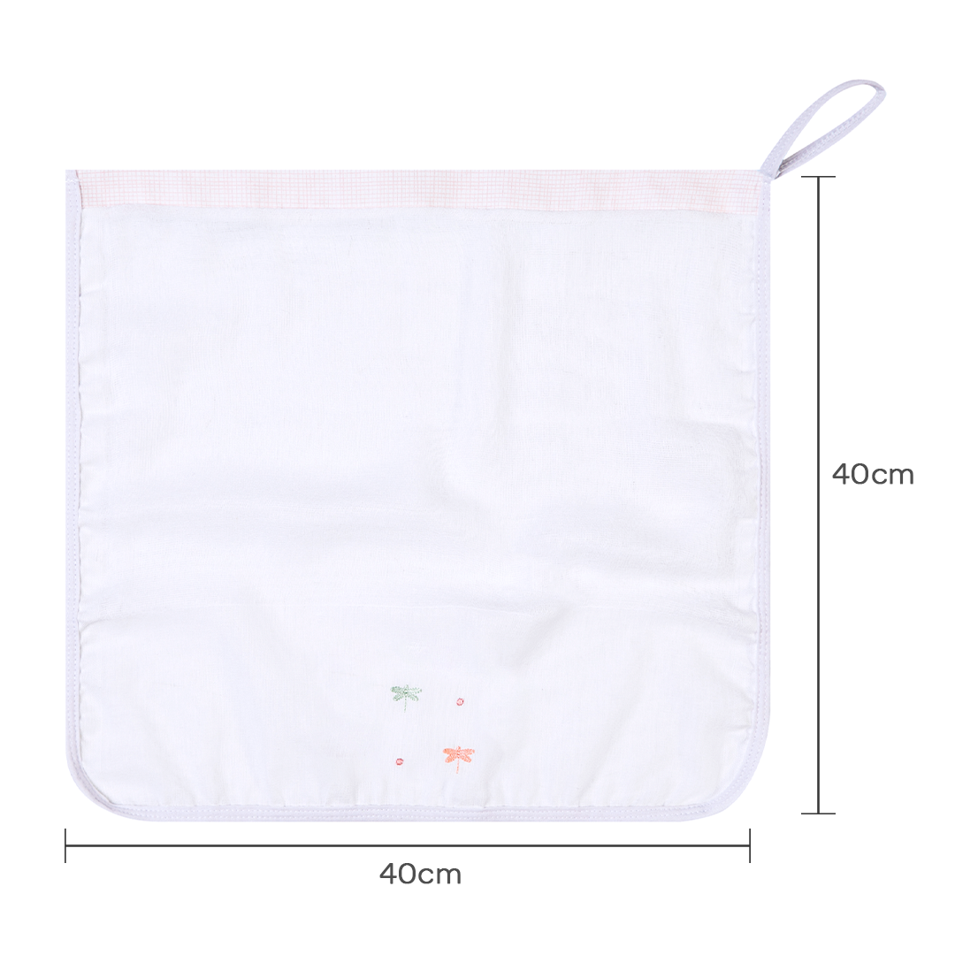 Kit Paninho de Boca Bordados Papi com Prendedor de Chupeta – 3 Unidades 40x40cm Libélula
