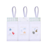 Kit Paninho de Boca Bordados Papi com Prendedor de Chupeta – 3 Unidades 40x40cm Fundo do Mar