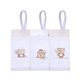 Kit Paninho de Boca Bordados Papi com Prendedor de Chupeta – 3 Unidades 40x40cm Ted Balão