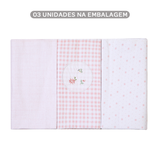 Cueiro Flanelado Bordados Papi Floralzinho 80x80cm – Conforto e Qualidade Exclusiva