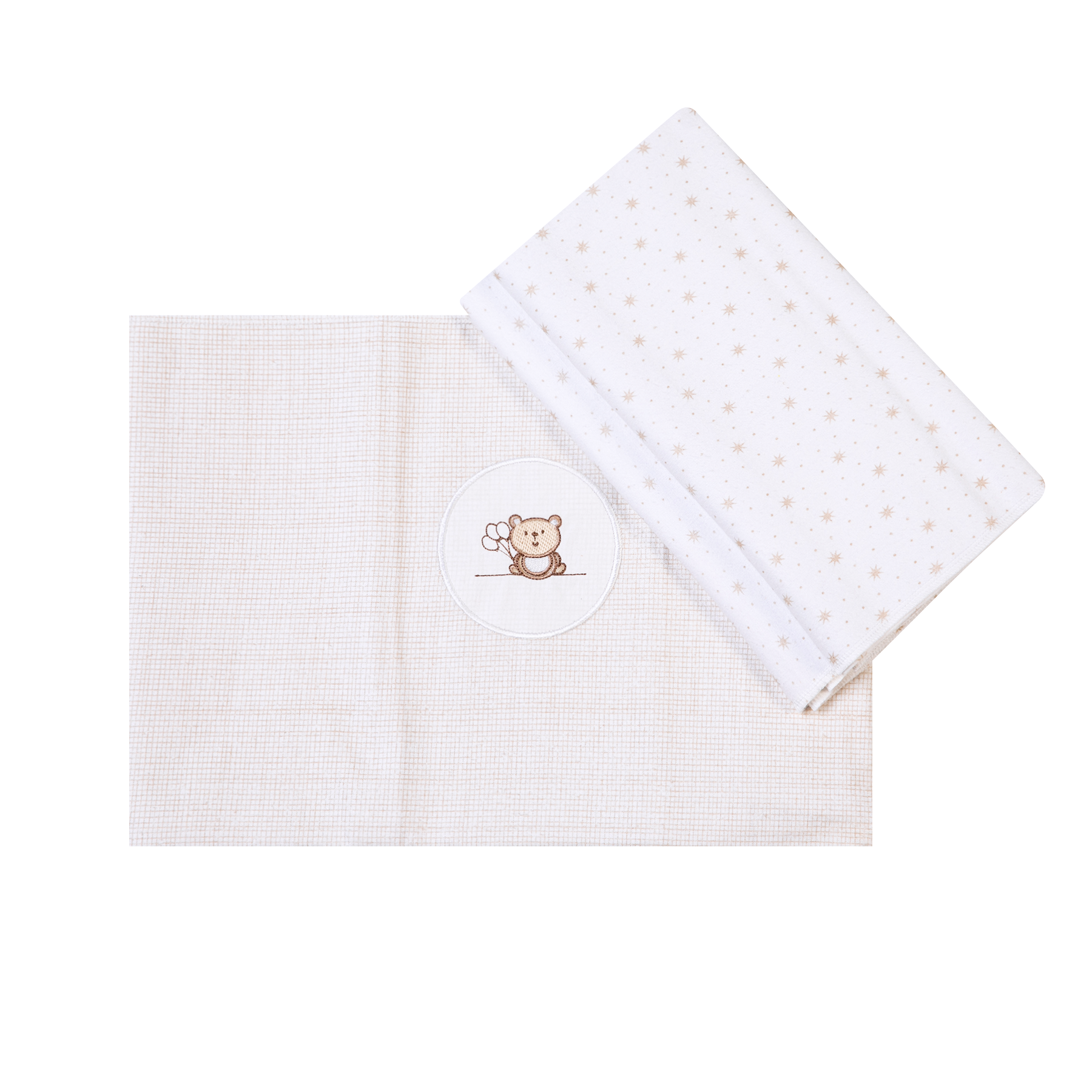 Cueiro Flanelado Bordados Papi  Ted Balão 80x80cm – Conforto e Qualidade Exclusiva