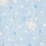 COBERTOR BABY SUPER SOFT EM RELEVO ESTAMPADO 80 cm x 1,10 m Azul