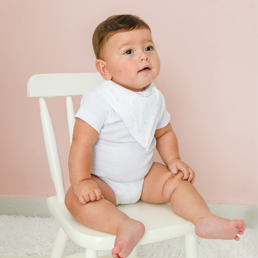 Kit Babador Bandana Bordados Papi – 2 Unidades Tamanho Único Linho Azul