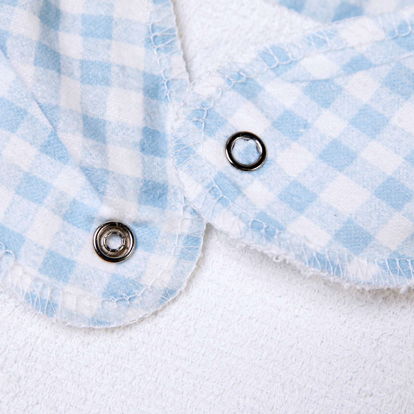 Kit Babador Bandana Bordados Papi – 2 Unidades Tamanho Único Xadrez Azul