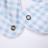 Kit Babador Bandana Bordados Papi – 2 Unidades Tamanho Único Xadrez Azul
