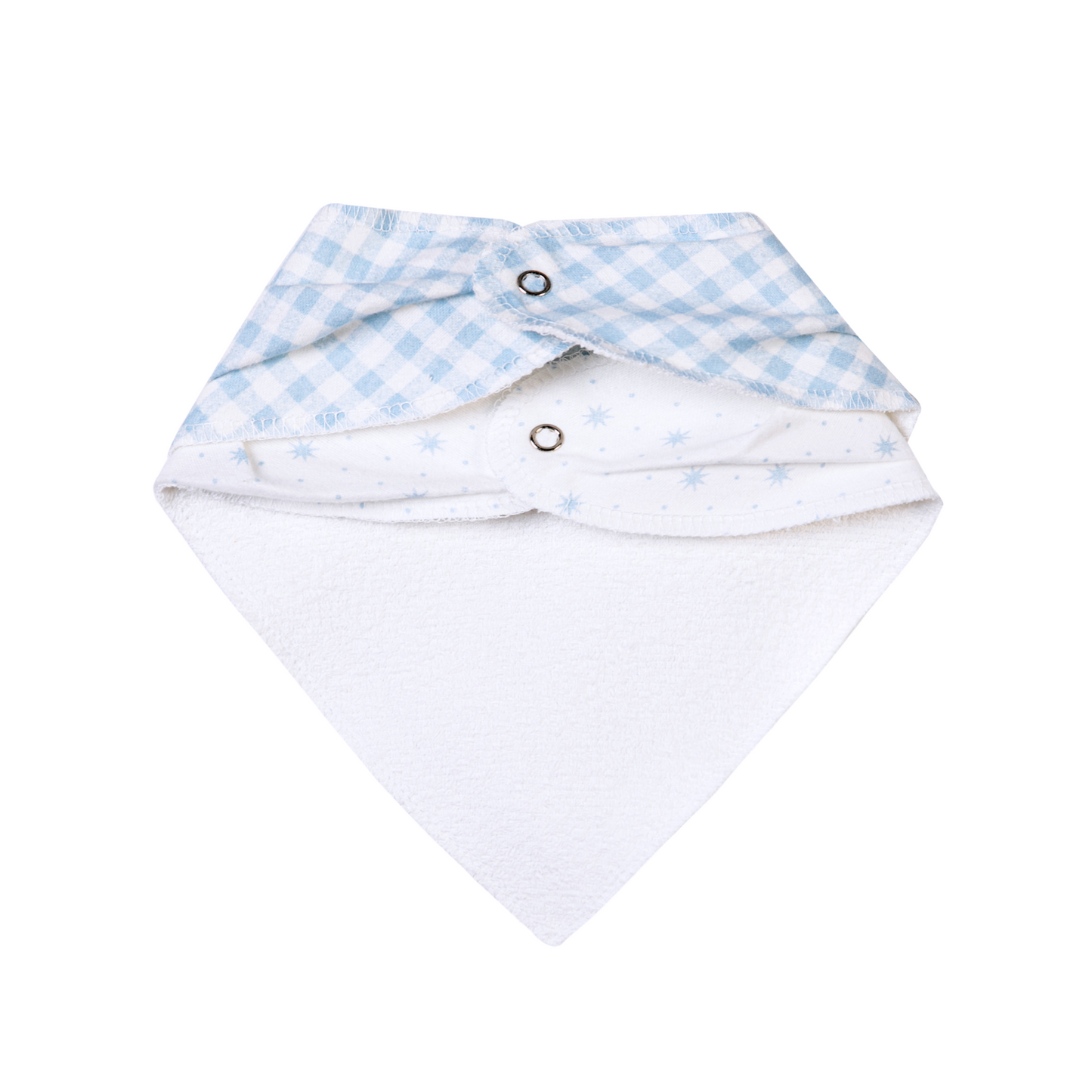 Kit Babador Bandana Bordados Papi – 2 Unidades Tamanho Único Xadrez Azul