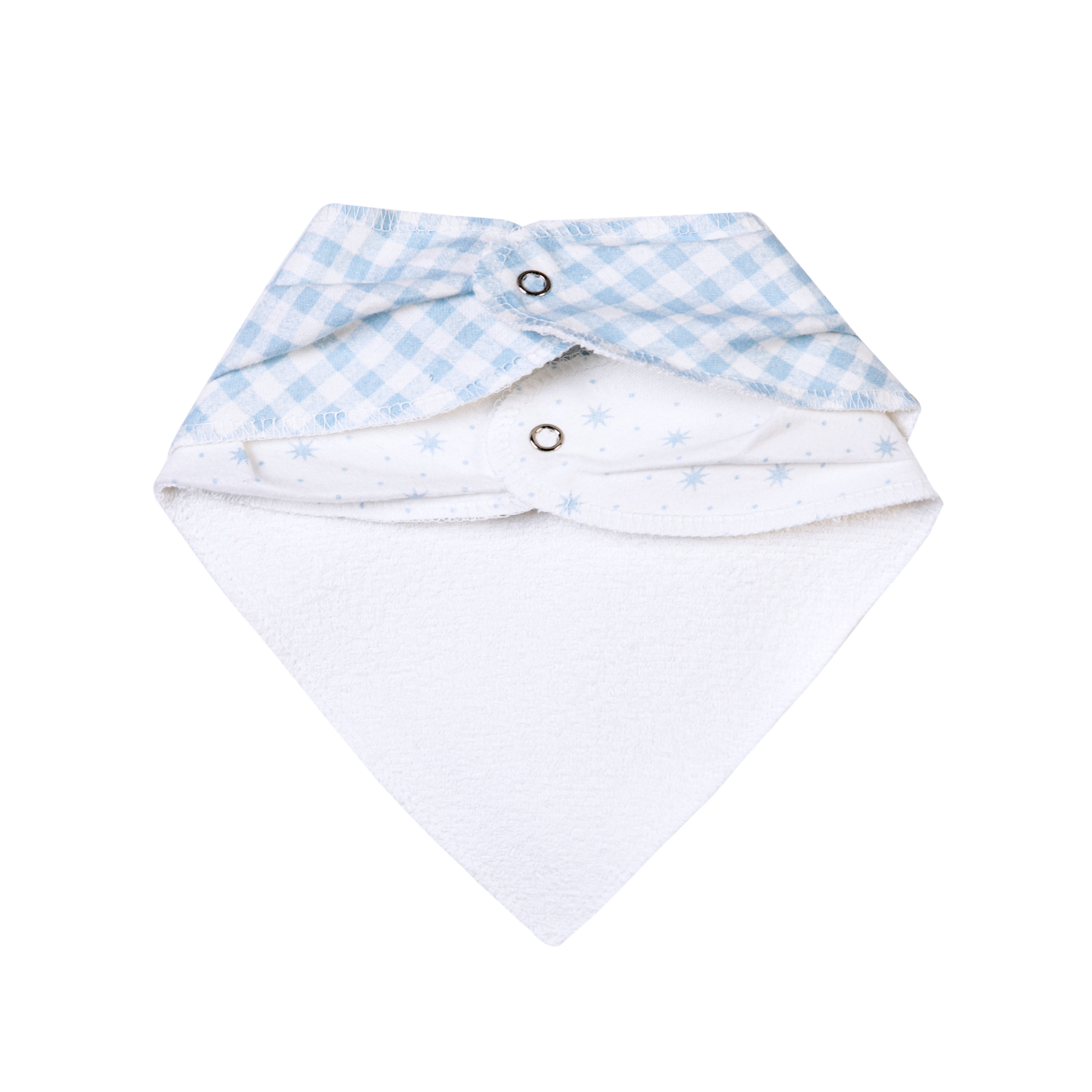 Kit Babador Bandana Bordados Papi – 2 Unidades Tamanho Único Xadrez Azul