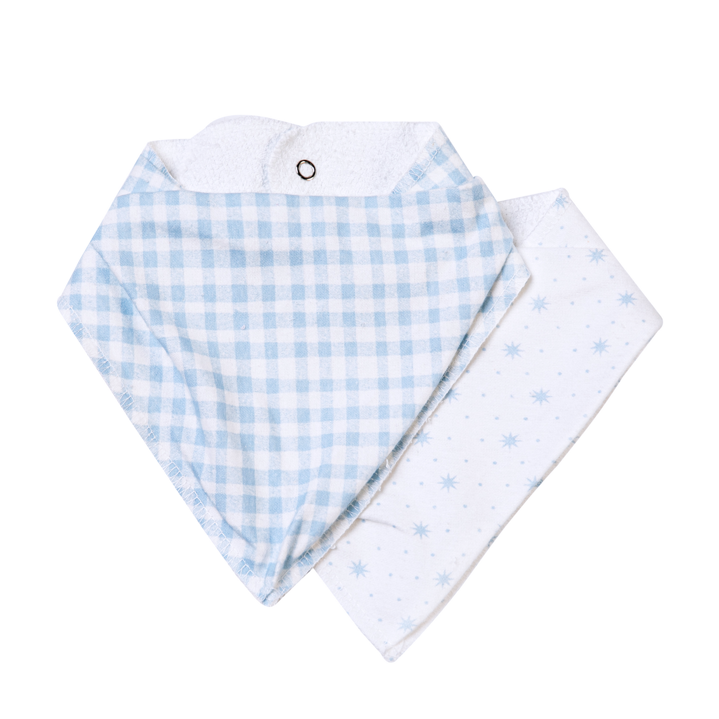 Kit Babador Bandana Bordados Papi – 2 Unidades Tamanho Único Xadrez Azul