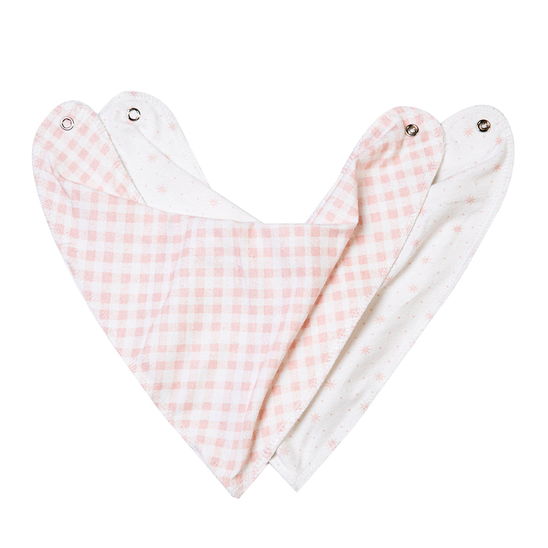 Kit Babador Bandana Bordados Papi – 2 Unidades Tamanho Único Xadrez Rosa