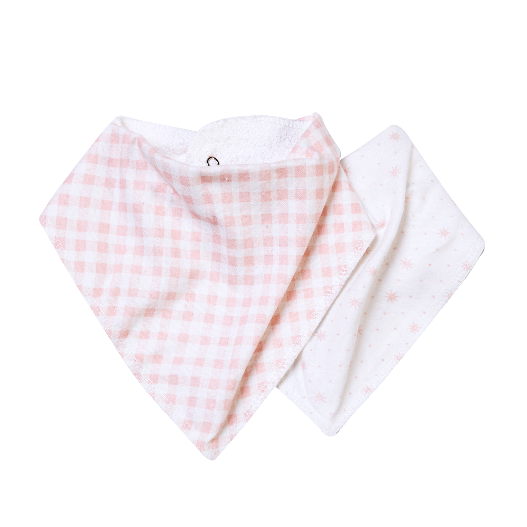 Kit Babador Bandana Bordados Papi – 2 Unidades Tamanho Único Xadrez Rosa