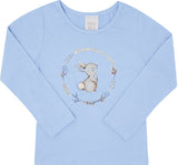 Blusa Feminina Infantil Meia Malha Felicidade Jardim
