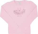 Blusa Feminina Infantil Meia Malha Flores