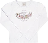 Blusa Feminina Infantil Meia Malha Flores