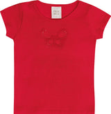 Blusa Feminina Infantil Borboleta Brilho