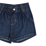 Conjunto Feminino Infantil Blusa e Shorts Jeans