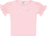 Conjunto Feminino Infantil Blusa e Short Saia Jeans