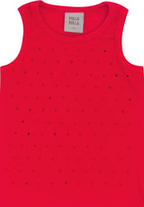 Blusa Regata Feminina Infantil Brilho