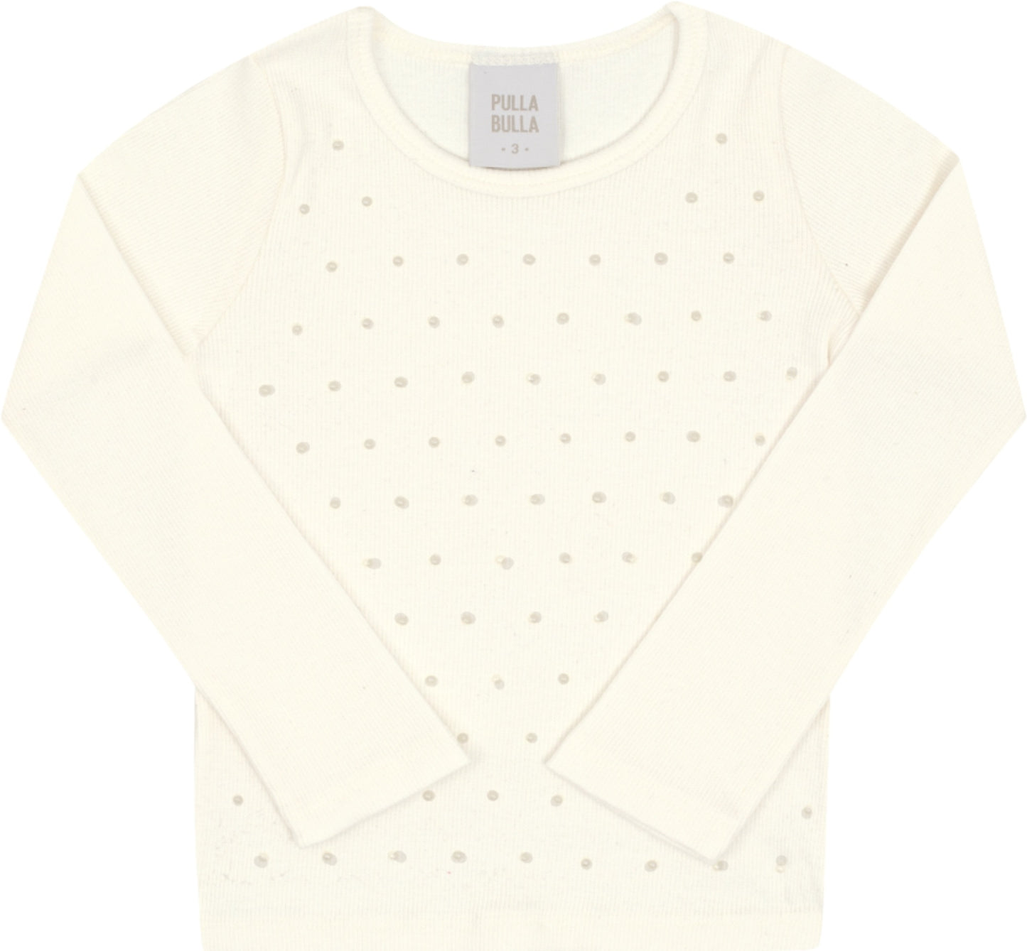 Blusa Feminina Infantil Manga Longa Canelada Perolas
