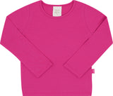 Blusa Feminina Infantil Manga Longa Basica