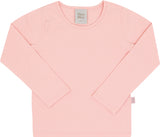 Blusa Feminina Infantil Manga Longa Basica