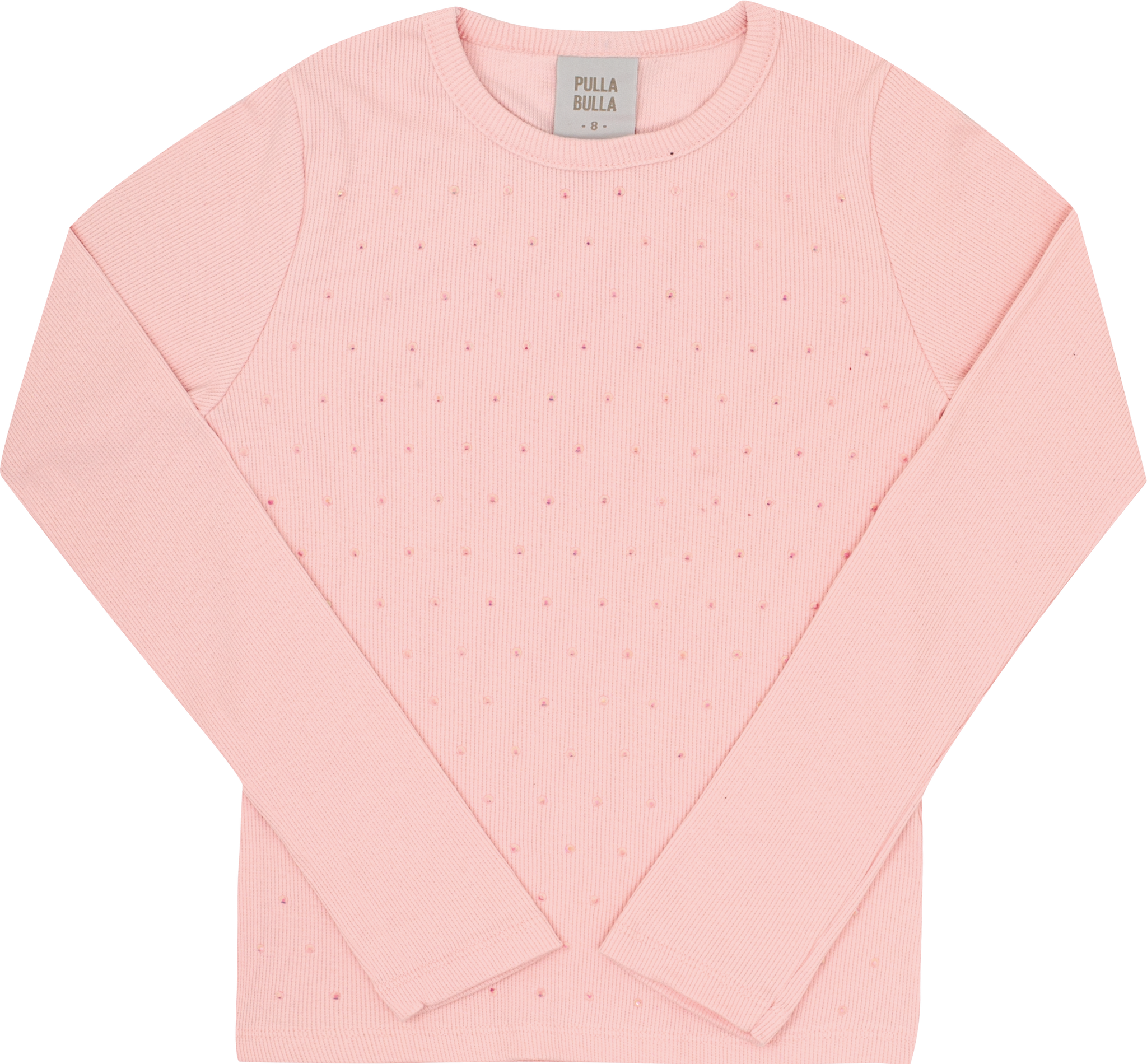 Blusa Feminina Infantil Manga longa Canelada  Brilho Strass