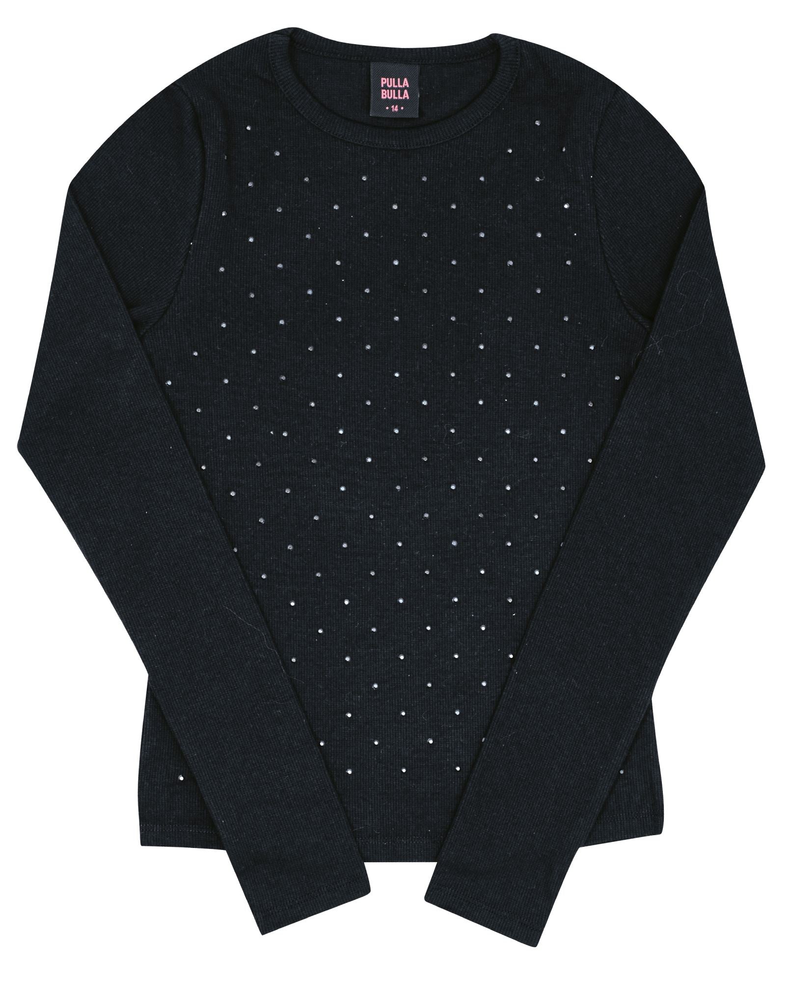 Blusa Feminina Juvenil Canelada Brilho