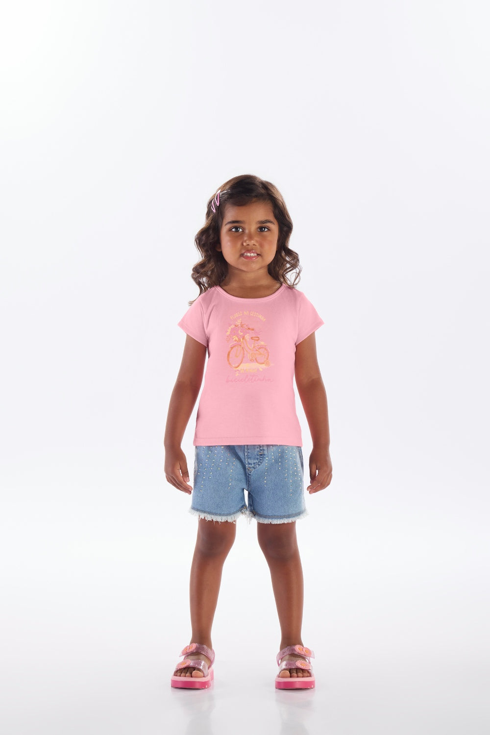 Blusa Feminina Infantil Flores Na Cestinha